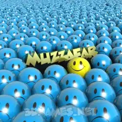 muzzafar in Special Smileys style - 3D name wallpaper