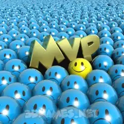 mvp in Special Smileys style - 3D name wallpaper