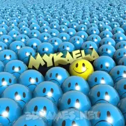 mykaela in Special Smileys style - 3D name wallpaper