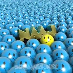 naaj in Special Smileys style - 3D name wallpaper