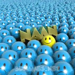 naan in Special Smileys style - 3D name wallpaper