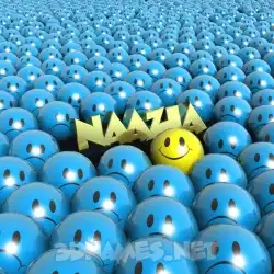 naazia in Special Smileys style - 3D name wallpaper