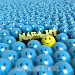nabajit in Special Smileys style - 3D name wallpaper