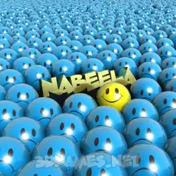 nabeela in Special Smileys style - 3D name wallpaper