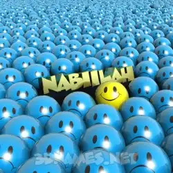 nabiilah in Special Smileys style - 3D name wallpaper