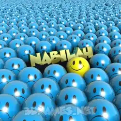 nabilah in Special Smileys style - 3D name wallpaper