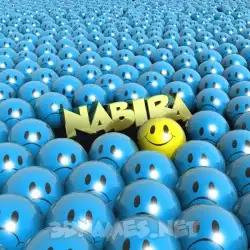 nabira in Special Smileys style - 3D name wallpaper