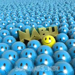 nabu in Special Smileys style - 3D name wallpaper