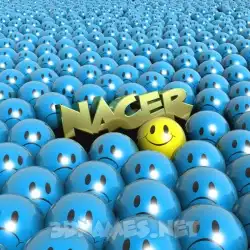 nacer in Special Smileys style - 3D name wallpaper