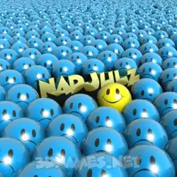 nadjulz in Special Smileys style - 3D name wallpaper