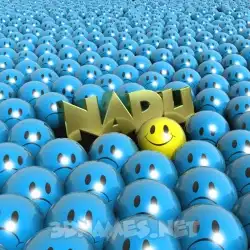 nadu in Special Smileys style - 3D name wallpaper