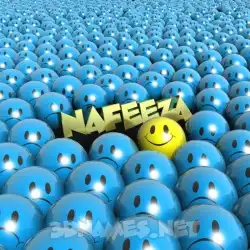 nafeeza in Special Smileys style - 3D name wallpaper
