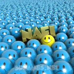 nafi in Special Smileys style - 3D name wallpaper