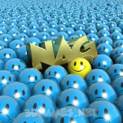 nag in Special Smileys style - 3D name wallpaper