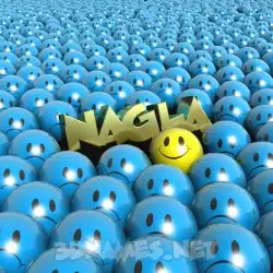 nagla in Special Smileys style - 3D name wallpaper