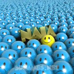 naia in Special Smileys style - 3D name wallpaper