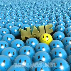 naif in Special Smileys style - 3D name wallpaper