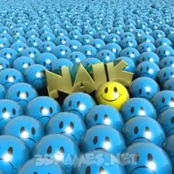 naik in Special Smileys style - 3D name wallpaper