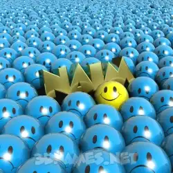 naim in Special Smileys style - 3D name wallpaper