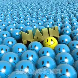 nain in Special Smileys style - 3D name wallpaper