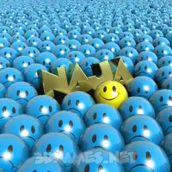naja in Special Smileys style - 3D name wallpaper