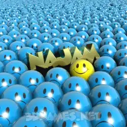 najam in Special Smileys style - 3D name wallpaper