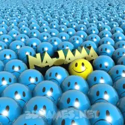najama in Special Smileys style - 3D name wallpaper