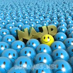 najd in Special Smileys style - 3D name wallpaper