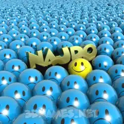 najdo in Special Smileys style - 3D name wallpaper