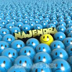 najendra in Special Smileys style - 3D name wallpaper