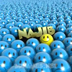 najib in Special Smileys style - 3D name wallpaper