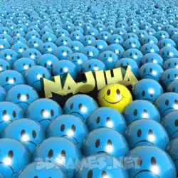 najiha in Special Smileys style - 3D name wallpaper
