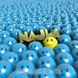 najla in Special Smileys style - 3D name wallpaper