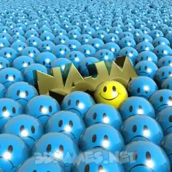 najm in Special Smileys style - 3D name wallpaper