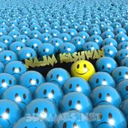 najm kashwan in Special Smileys style - 3D name wallpaper