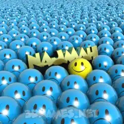 najmah in Special Smileys style - 3D name wallpaper