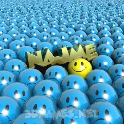 najme in Special Smileys style - 3D name wallpaper