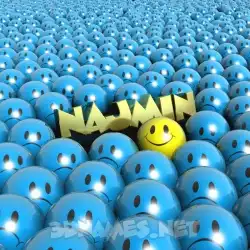 najmin in Special Smileys style - 3D name wallpaper