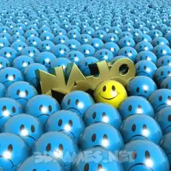 najo in Special Smileys style - 3D name wallpaper