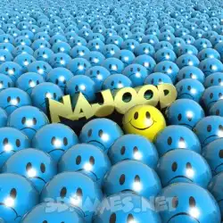 najood in Special Smileys style - 3D name wallpaper