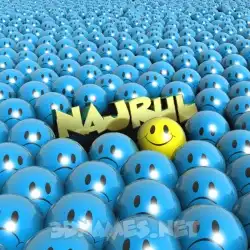 najrul in Special Smileys style - 3D name wallpaper