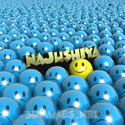 najushiya in Special Smileys style - 3D name wallpaper