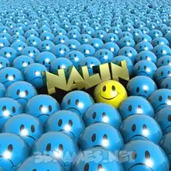 nalin in Special Smileys style - 3D name wallpaper
