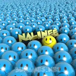 nalinee in Special Smileys style - 3D name wallpaper