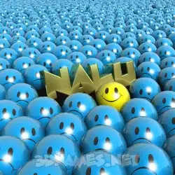 nalu in Special Smileys style - 3D name wallpaper