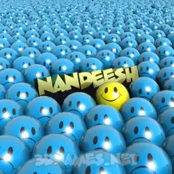 nandeesh in Special Smileys style - 3D name wallpaper