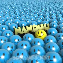 nandhu in Special Smileys style - 3D name wallpaper