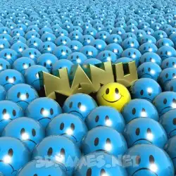 nanu in Special Smileys style - 3D name wallpaper