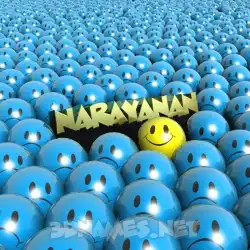 narayanan in Special Smileys style - 3D name wallpaper