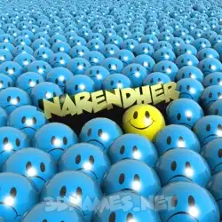 narendher in Special Smileys style - 3D name wallpaper